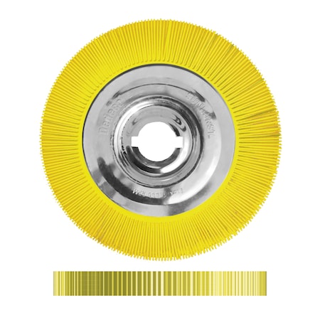 Dedeco Sunburst Radial Bristle Discs 12 in X 2 in Straight Ts Yellow 80 Grit A/O 1/Unit 1974
